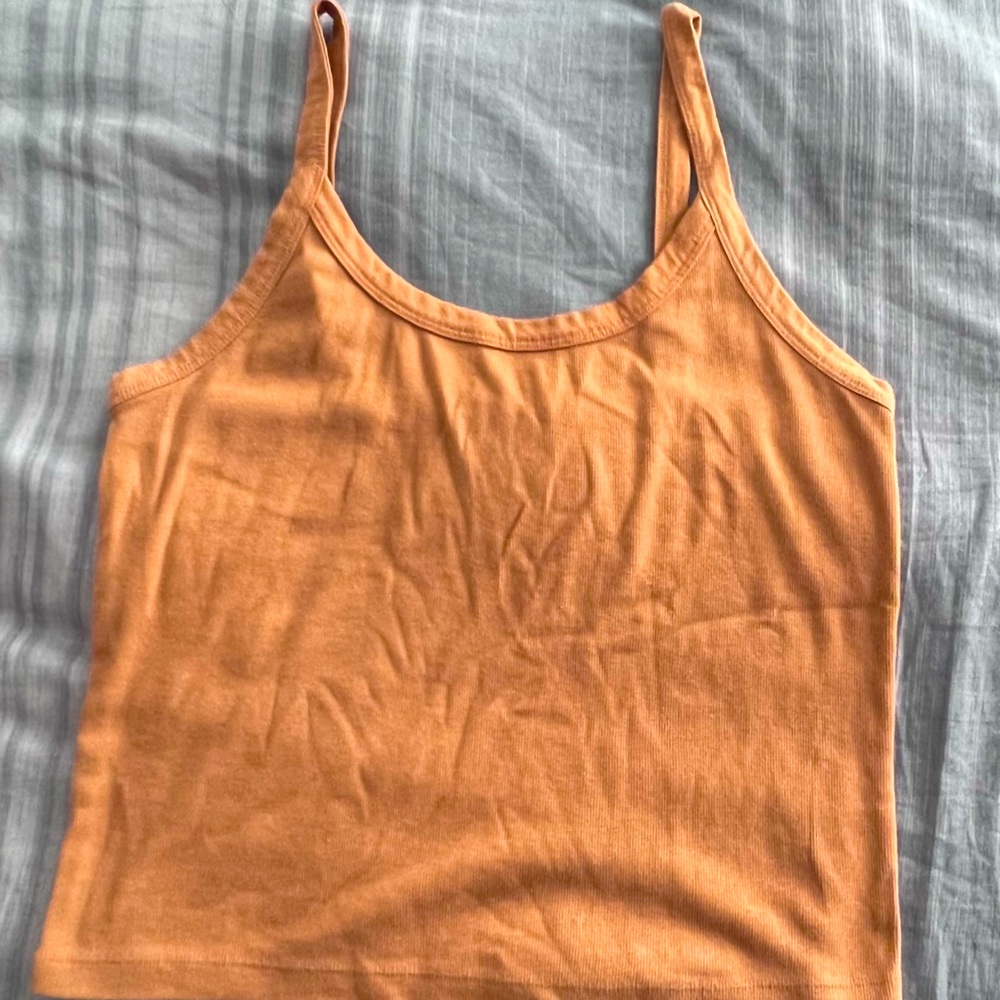 Women’s Orange/Tan Yoga Tee Shirt Cotton